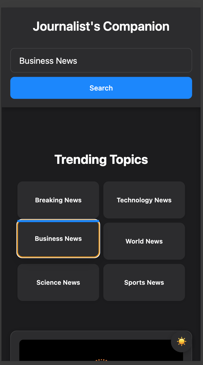 Journalist's Companion